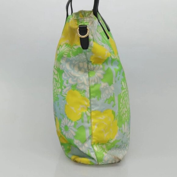 PRADA Tote Bag Nylon Yellow Gold Auth EC197 - Picture 3 of 16